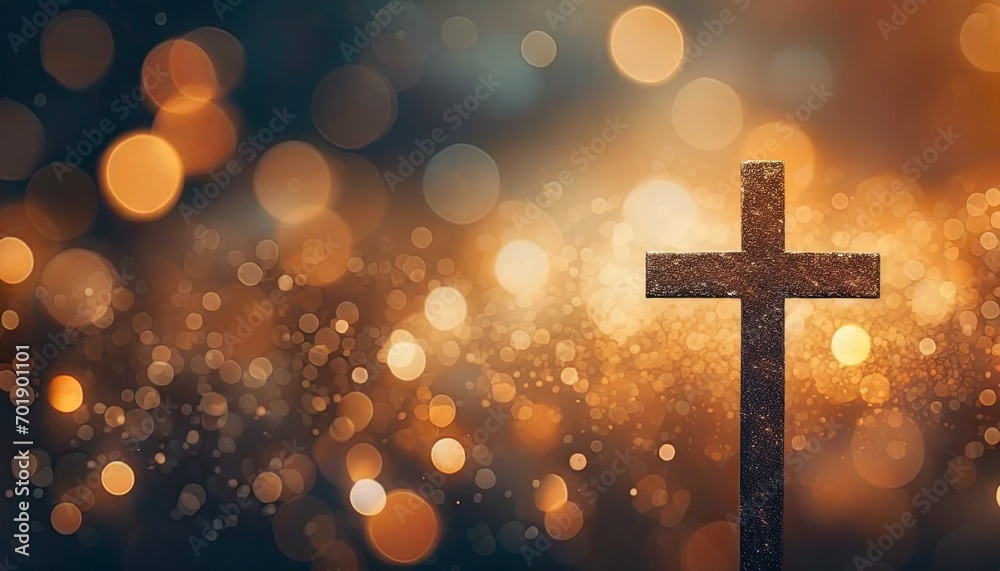 Christian Cross - Symbol of Christianity - Mourn or Funeral Background ...