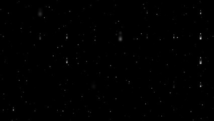 Poster - Template animation of evenly spaced the world in a bottle symbols of different sizes and opacity. Animation of transparency and size. Seamless looped 4k animation on black background with stars