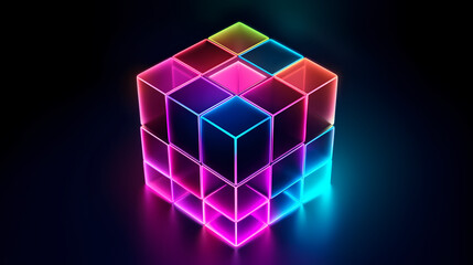 Fototapete - Digital technology abstract graphics poster web page PPT background, abstract background