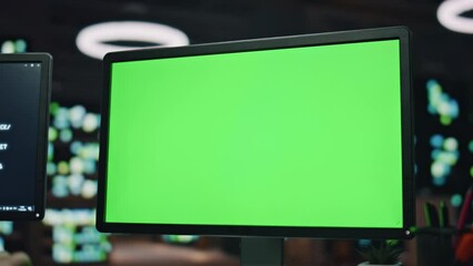 Programer coding chromakey computer datacenter closeup. Engineer writing code