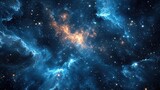 Fototapeta Kosmos - An abstract cosmos background featuring nebulae and galaxies in space, presenting a captivating and otherworldly scene.