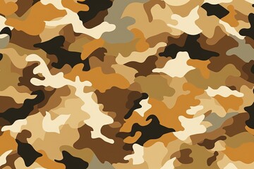 Wall Mural - Classic Brown Mud Camo Camouflage Pattern Concept for Hunting Fishing Camping Hiking and other Outdoor Clothing and Designs 