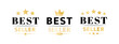 Set of best seller emblem design. Award badges for best seller. Vector illustration