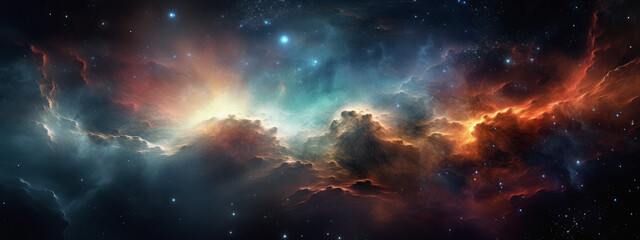 Wall Mural - supernova background wallpaper. colorful space galaxy of cloud nebula. stary night cosmos. universe 