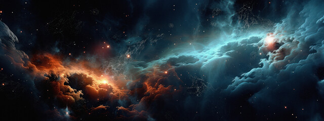 Wall Mural - supernova background wallpaper. colorful space galaxy of cloud nebula. stary night cosmos. universe 