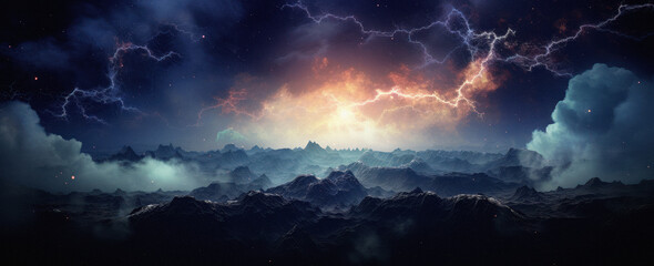 Wall Mural - supernova background wallpaper. colorful space galaxy of cloud nebula. stary night cosmos. universe 