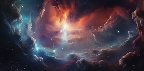 Wall Mural - supernova background wallpaper. colorful space galaxy of cloud nebula. stary night cosmos. universe 