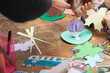 children making paper crafts, creativity lessons