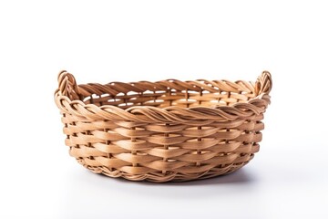 Canvas Print - Old wicker basket isolated on white