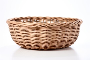 Canvas Print - White background with isolated wicker basket