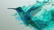 abstract photogram of a hummingbird  opaque