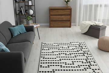 Sticker - Stylish room with beautiful rug and furniture. Interior design