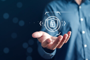 Poster - Cyberspace security Protection data, Database hacks, safety online internet cyber crime. hacker attack, Identity theft and Hacking and stealing data. damage the system.