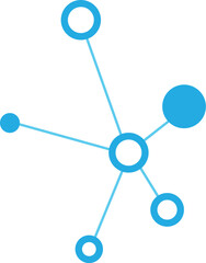 Aufkleber - social network concept with network. molecule symbol logo template vector illustration design