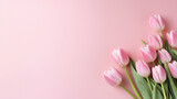 Fototapeta Tulipany - beautiful composition spring flowers bouquet of pink flowers