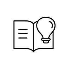 Poster - Creative book outline icons, minimalist vector illustration ,simple transparent graphic element .Isolated on white background