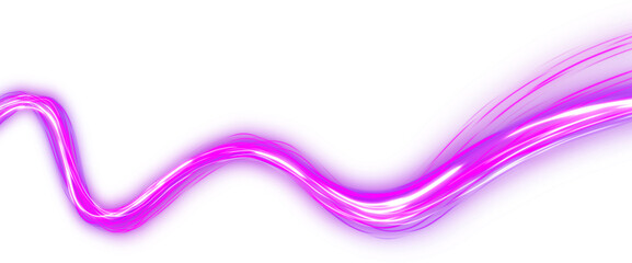 Wall Mural - purple light trail wave effect