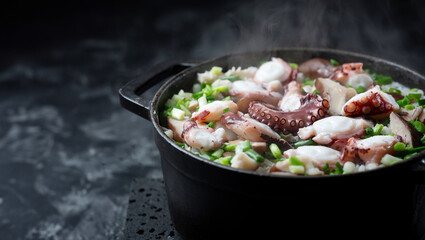 Canvas Print - Octopus Rice Bowl with Chives