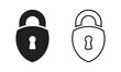 black padlock secure icon vector design