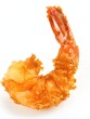 Fried shrimp on white background