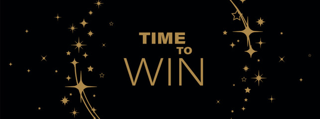 Wall Mural - Time to win sign 