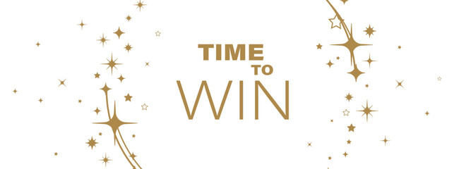 Wall Mural - Time to win sign 