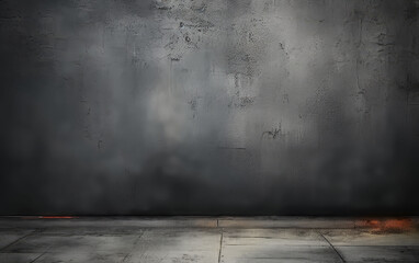 Poster - Black wall texture rough background, gray Grunge texture on black background, old vintage wall with painted black boards and grainy 