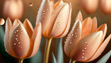 Fototapeta Tulipany - Tulipany wiosenne kwiaty, dekoracja ścienna, tło, generative ai