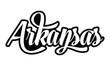 Arkansas hand lettering design calligraphy vector,  Arkansas text vector trendy typography design