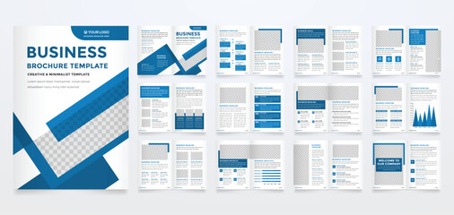 Wall Mural - business brochure editable company profile template flyer and promotion content