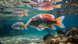 fish swimming in aquarium, fish in aquarium, finds little fish in the Maldives while snorkeling
