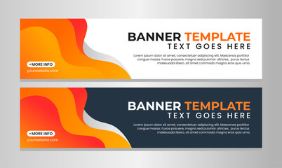 Wall Mural - Horizontal banner template design