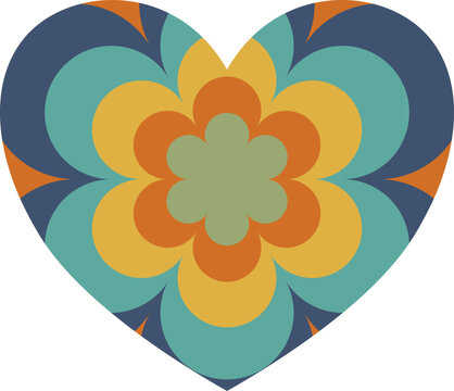 This retro-inspired heart vector exudes a charming nostalgia, reminiscent of a bygone era. The classic silhouette features smooth, flowing curves that capture the essence of vintage design. The color 