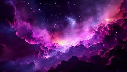 Wall Mural - Immerse yourself in the ethereal wonders of the cosmos, witnessing the birth of stars, the dance of planets, and the vastness of the universe in this aweinspiring video.