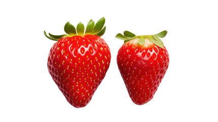 Wall Mural - colorful strawberries isolated on transparent background,png file
