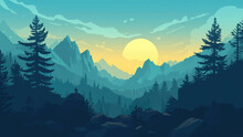 Beautiful Mountains Illustration Wallpaper