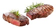Meat or beef steak medium rare degree of doneness for cooking and grilling isolated on transparent png background, ingredients for making food.