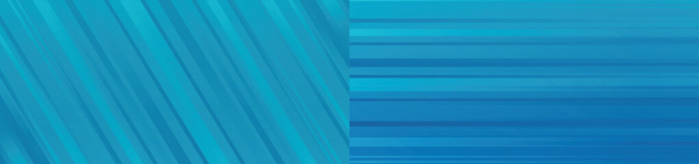 Aufkleber - Stripes lines blue background fast speed light rays vector graphic illustration set, tech abstract movement horizontal energy gradient motion pattern background image, dynamic banner set