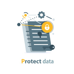 Poster - Concept is data security Access,Internet security,Data protection