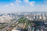 Fototapeta Miasto - Bangkok cityscape. View of the city from the tallest building in Thailand