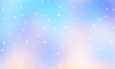Aufkleber - Glittering gradient background with hologram effect and magic lights. Holographic abstract fantasy backdrop with fairy sparkles, gold stars and festive