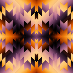 Wall Mural - Colorful Aztec Fabric, Wallpaper and Home Decor. Abstract seamless tileable pattern. Triangles aztec background. Vector image.