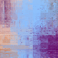 Fototapete - Vector image with imitation of grunge datamoshing texture.