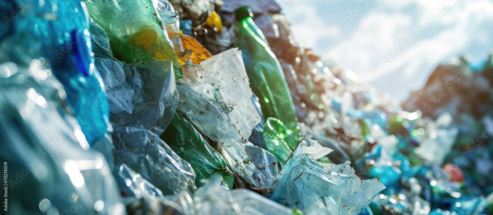 Cellophane and plastic packaging waste background Problems of waste ...