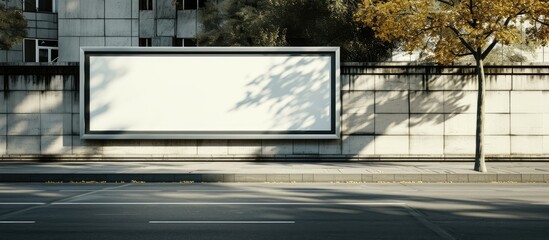 Poster - Blank advertising billboard on city street. with copy space image. Place for adding text or design