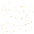 Realistic Confetti Golden tinsel, confetti fall from the sky on a transparent background. 3D Elements asian festival for Holiday, birthday, banner, poster, flyers, greeting card. 3d rendering