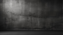 Black Concrete Wall Background, Surface, Copy Space