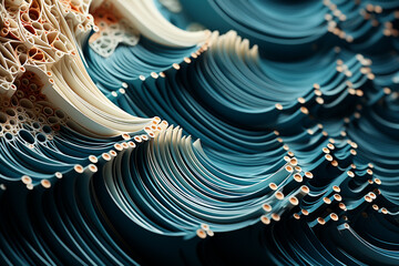 Leinwandbilder - A harmonious composition representing the intricate beauty of interconnected cells under a microscope.