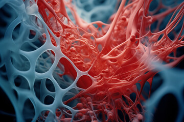 Poster - Abstract canvas of bioprinting, symbolizing the artistic precision in creating biological structures.