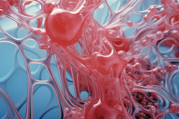 Aufkleber - Abstract canvas of bioprinting, symbolizing the artistic precision in creating biological structures.